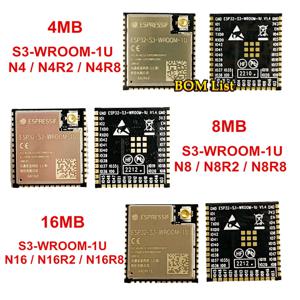 ESP32-S3-WROOM-1U 와이파이 및 BLE 5 모듈, 4MB, 8MB, 16MB, ESP32-S3-WROOM-1U-N4, N4R2, N8, N8R2, N8R8, N16, N16R8, N16R2, 2.4GHz