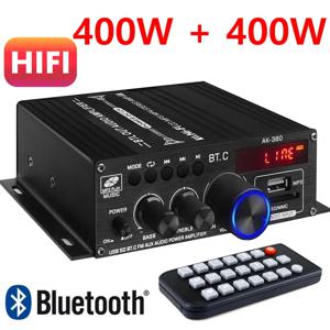 HIFI 2.0 채널 블루투스 앰프, 가정용 디지털 오디오, DC 12V3A, AK380, AK370, AK280, AK270, AK170, 자동차 베이스 트레블