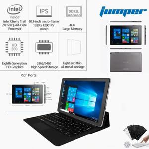 정품 점퍼 EZpad 7 태블릿, 윈도우 10, 4GB DDR3 RAM, 64GB ROM, 키보드 포함, 쿼드 코어, 블루투스, 와이파이, 마이크로 HDMI, 10.1 인치