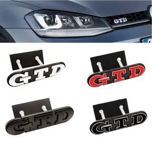 3D 금속 전면 그릴 GTD 로고 엠블럼 후면 트렁크 배지 스티커, 폭스바겐 VW 골프 2 4 5 6 7 R MK2 MK3 MK4 자동차 액세서리