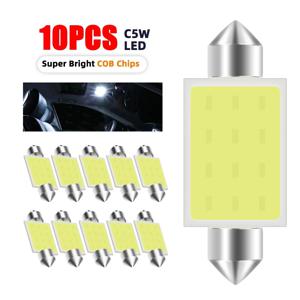 10PC C10W C5W LED COB Festoon 31mm 36mm 39mm 41mm 캔버스 자동차 번호판 인테리어 독서 빛 12V 유니버설 화이트