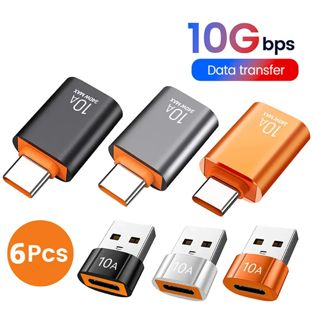 USB 3.0 Type-C 데이터 어댑터 C유형 10A OTG USB C 맥북 샤오미 삼성 S20 빠른 OTG 커넥터 용 USB 변환기