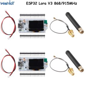 아두이노 IOT 스마트 홈 개발 보드, 블루투스 와이파이 로라 키트, 2x ESP32 LoRa V3, SX1262, 0.96 인치 OLED 디스플레이, 868 MHz, 915MHz