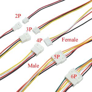 마이크로 JST XH 2.54 2P 3P 4P 5P 6PIN 암수 플러그 커넥터, 와이어 케이블 배터리 충전 케이블 포함, 2.54mm 피치, 10 쌍