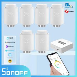 SONOFF TRV Zigbee 온도 조절 라디에이터 밸브, TRVZB 스마트 온도 제어 TRV, 알렉사 구글 스마트싱스 ZHA MQTT와 작동