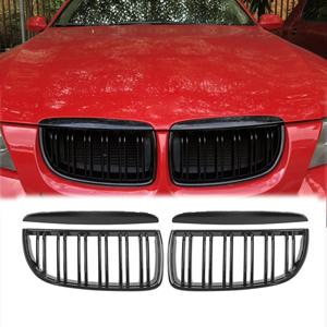 자동차 앞 범퍼 그릴, 블랙 그릴 ABS, BMW 3 시리즈 E90 E91 2005 2006 2007 2008 적합