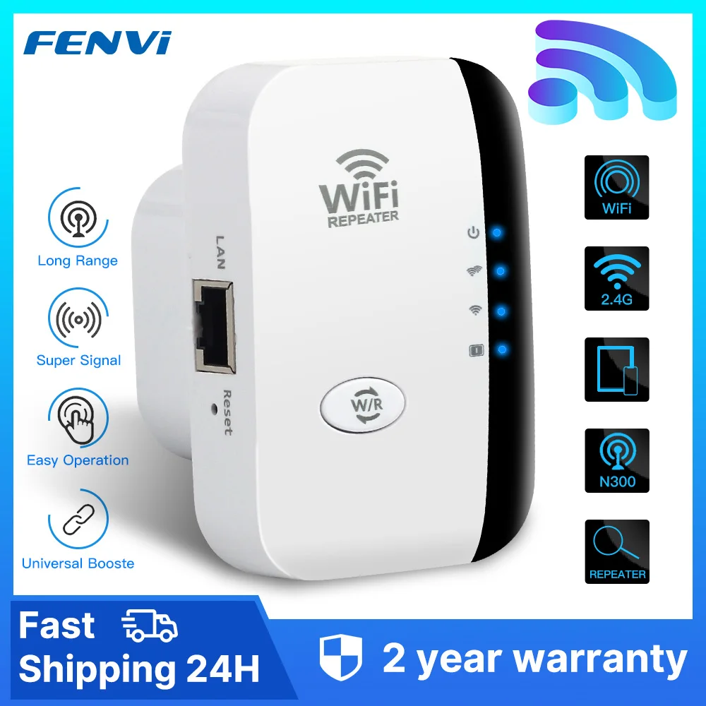 FENVI 300Mbps 무선 와이파이 중계기 원격 와이파이 익스텐더 WiFi 앰프 802.11N WiFi 부스터 반복 증폭기 Wi Fi Reapter