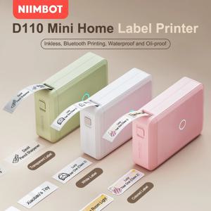 미니 휴대용 열전사 프린터 Niimbot D110 무선 UV 프린터, 컬러 만화 투명 접착 스티커 라벨링 기계