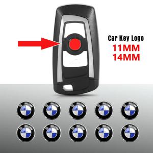 자동차 키 엠블럼 스티커, BMW E34 E46 E39 E38 E90 E60 E36 F30 F30 F10 E92 E38 E91 M3 M5 용 자동 제어 키 로고 액세서리, 14mm