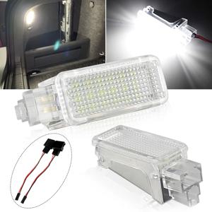 Canbus 차량용 화이트 LED 라이트 램프, 문짝, 트렁크, 발판, 글러브 박스, 아우디 A1 A2 A3 A4 A5 A6 A7 A8 Q3 Q5 Q7 TT VW 스코다용, 2 개