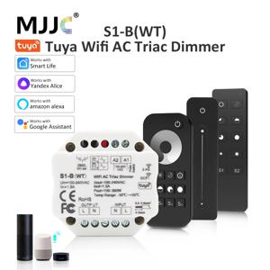 Tuya 스마트 라이프 와이파이 LED 트라이액 조광기, 단일 색상 조광기, 테이프 램프 컨트롤러, 음성 제어, Yandex Alice, AC 110V, 220V, 240V