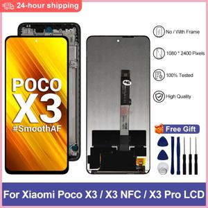 샤오미 POCO X3 프로 디스플레이 LCD 터치 스크린, POCO X3 NFC LCD 디지타이저 어셈블리, POCO X3 디스플레이 M2102J20SG 용, 6.67 인치