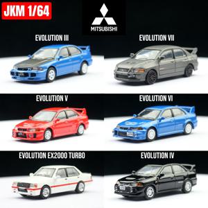 1/64 미쓰비시 랜서 에볼루션 EVO 패밀리 JDM 이니셜 D 장난감 자동차 모델, JKM 1:64 프리 휠, 다이캐스트 금속 합금 컬렉션 선물