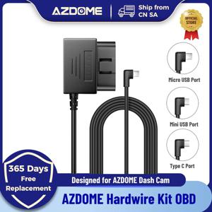 AZDOME 하드 와이어 키트 OBD, AZDOME M550 M300S 대시 캠 주차 케이블, 마이크로 USB 포트, 미니 USB 포트, C타입 포트, 24H 주차 모니터