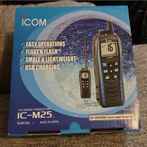 Icom IC-M25 휴대용 해양 라디오 VHF 휴대용 LCD 경량 방수, 5W