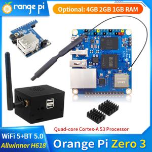 Orange Pi Zero 3 기가비트 LAN 포트 싱글 보드, Allwinner H618, 64 비트, 16MB SPI 플래시, 듀얼 밴드, WiFi5 + BT 5.0, 4GB, 2GB, 1GB RAM