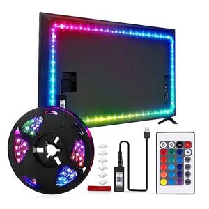 RGB 5050 LED 스트립 조명, 원격 앱 제어, TV 백라이트, 유연한 리본 테이프, USB 5V LED 조명, PC 게임방 장식