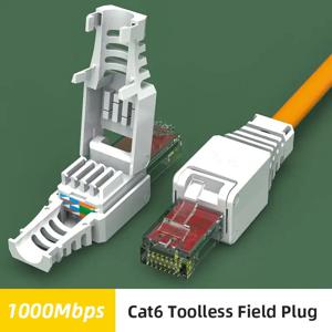 ZoeRax 이더넷 종단 플러그, RJ45 CAT6 커넥터, 23AWG-26AWG 케이블, 인터넷 플러그 설치 도구 없음, 2 개