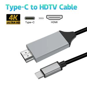 맥북 PC 모니터용 연장 어댑터, C타입-HDTV 호환 케이블, USB 3.1-HDTV 호환 케이블, 30Hz, 4K