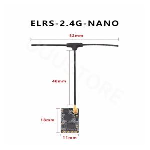 FPVKING ELRS NANO ExpressLRS 리시버 BETAFPV NANO 2400 RX, T 타입 안테나 포함, FPV RC 드론용 지지대 와이파이 업그레이드, 2.4GHz