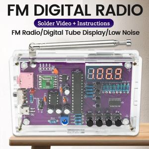 DIY FM 라디오 전자 키트, 조정 가능한 주파수 87-108MHz 디지털 디스플레이, DIY 납땜 프로젝트 연습 납땜, RDA5807S