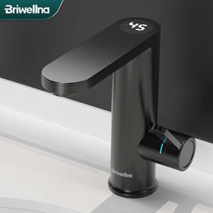 Briwellna 가정용 전기 온수기 온수 수도꼭지, 탱크리스 가이저, 2 in 1 분지 탭, 220V 인스턴트 온수기 수도꼭지