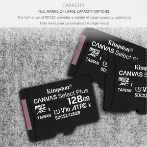 Kingston 메모리 카드 마이크로 SD 카드, 읽기 속도 클래스 10 플래시 카드, 32GB, 64GB, 128GB, 256GB, 512GB, TF SDCS2, A1, 100 MB/S