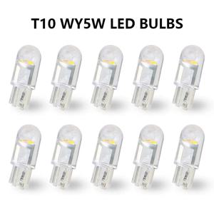 자동차 LED 전구, 백색 12V 자동차 번호판 램프, 독서 돔 조명, 자동차 웨지 주차 조명, T10 W5W WY5W 신호등, 10 개