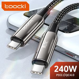 Toocki 240W USB C 타입 C 케이블 PD3.1 48V 5A 아이폰 15 샤오미 삼성 S23 화웨이 맥북