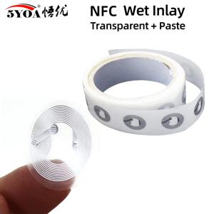 Ntag213 Ntag215 Ntag216 NFC 태그, 13.56MHz ISO14443A 스티커, 213 휴대폰 사용 가능 RFID 접착 라벨, 100 개, 10 개