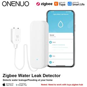 ONENUO TUYA Zigbee 누수 감지기, 홍수 센서, 스마트 라이프 앱 원격 모니터링, 홍수 경보, 범람 보안