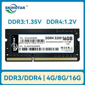 SKIHOTAR DDR3 DDR4 SoDimm 램 노트북 메모리 모듈 DDR3 4GB 8GB 16GB 1333MHZ 1600MHZ 3200MHZ PC4 Memoria RAMS