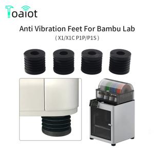 Bambu Lab P1P P1S 진동 방지 발 패드, 미끄럼 방지 충격 방지 방진 고무 발 패드, 대나무 Bambulabs X1 X1C 3D 프린터