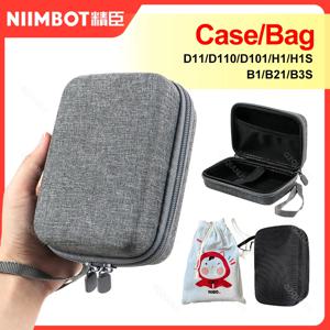 Niimbot D11 D101 D110 B1 B21 B203 라벨 열 프린터용 가방 케이스, 그레이 블랙 색상, 보호 쉘 사용