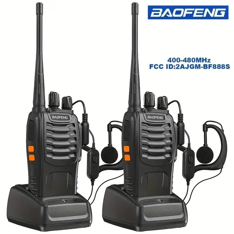 Baofeng BF-888S 워키토키, 양방향 라디오, 장거리 USB 충전식 워키토키, 경계선 없는 통신, 2PC-Baofeng