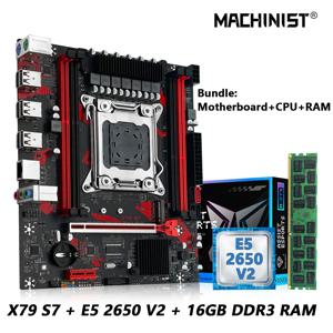 MACHINIST 마더보드 콤보, 인텔 제온 E5 2650 V2 LGA 2011 CPU 프로세서, DDR3 1*16GB RAM 지지대 M.2 NVME 슬롯 포함, X79