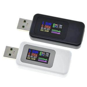 TYPE-C USB 테스터 DC 디지털 전압계, 전류 전압 계량기, 전압 전류계 감지기, 보조배터리 충전기, 10 in 1