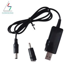 USB 부스트 컨버터 DC 5 V에서 9V 12 V까지 USB 스텝 업 컨버터 케이블 3.5x1.35mm 커넥터 전원 공급 장치/충전기/전원 변환기용