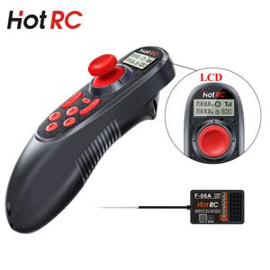 HOTRC DS-600 라디오 시스템 송신기 리모컨, F-06A PWM, RC 보트 모델용 6 채널 리시버, 6CH, 2.4GHz