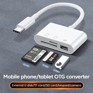 삼성 샤오미 맥북용 USB C 타입 어댑터, TF SD 메모리 카드 리더, OTG USB C, USB 2.0 카드 커넥터, 3 in 1