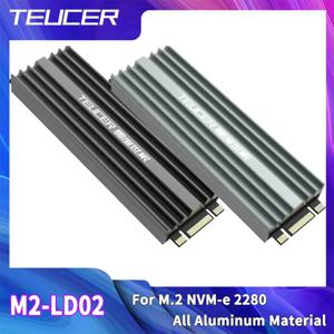 TEUCER SSD 방열판 M.2 NVME 솔리드 스테이트 디스크 드라이브 PC 라디에이터, 데스크탑 PC용 열 실리콘 패드 포함, M.2 NVME PS5 방열판