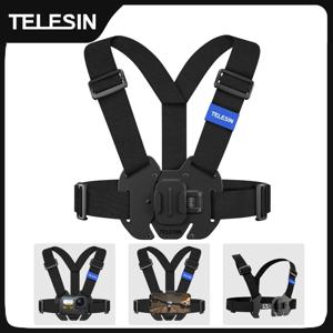 TELESIN 고프로 히어로 13, 12, 11, 10, 9, 8, 7, 6, 5, Insta360 DJI 액션 카메라 액세서리, 가슴 스트랩 마운트, 허리 벨트 마운트