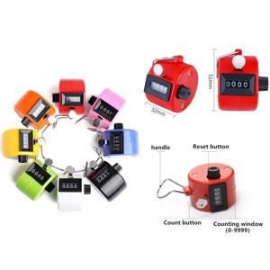 핸드 헬드 4 디지털 탈리 카운터, 기계식 수동 팜 클리커 숫자 카운트, 모듬 8 색 탈리 카운터 숫자 카운트