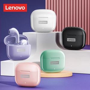 Lenovo-오리지널 lp40 프로 블루투스 이어폰, 5.0, 몰입형 사운드 TWS, 마이크 포함, 터치 컨트롤, 긴 대기 시간 모션