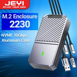 JEYI 2230 NVMe SSD 인클로저, PCIe USB3.2 10Gbps 알루미늄 M.2 케이스 휴대용 외부 솔리드 스테이트 디스크 박스 지원 UASP TRIM