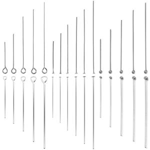 스테인리스 스틸 헤드핀 DIY 쥬얼리 액세서리 귀걸이, 비즈 아이 핀, 플랫 헤드 핀, 쥬얼리 제작 용품, 100 개/로트