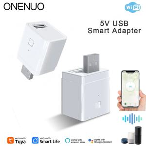 ONENUO 투야 스마트 마이크로 USB 어댑터 스위치, 스마트 홈용 미니 USB 전원 어댑터, 알렉사 헤이 고 오글 앨리스와 함께 작동, 5V 와이파이