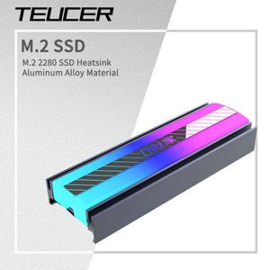 TEUCER M.2 NVME SSD 방열판, ARGB 컬러 조명, 2280 솔리드 스테이트 드라이브 쿨러, 5V 3 핀