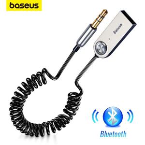 Baseus BA01 Aux USB 블루투스 어댑터 동글 케이블 자동차 3.5mm 잭 Aux 블루투스 5.0 수신기 스피커 오디오 음악 수신기