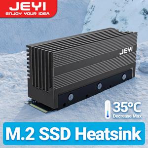 JEYI M.2 2280 SSD 방열판, NVMe NGFF 헤비 듀티 풀 알루미늄 대류성 방열판, 핀이 달린 패시브 쿨러, 최대 35 ℃ 감소